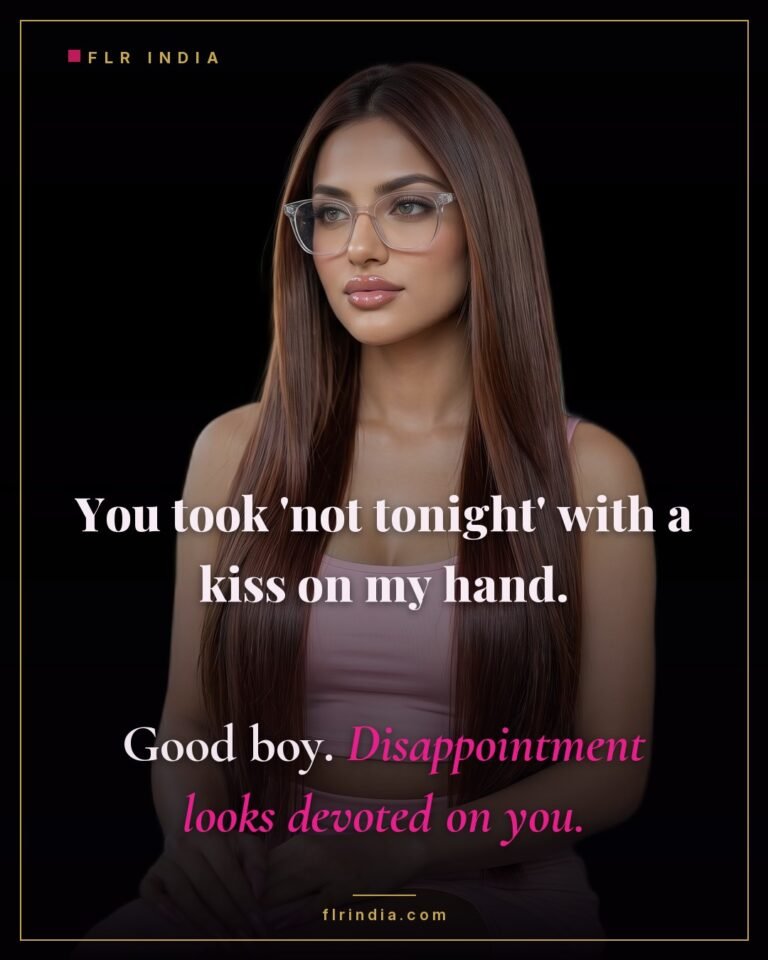 Good boy caption — wife praises how gracefully her husband accepts denial.