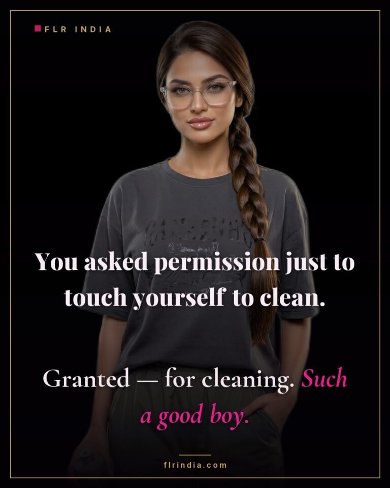 Good boy caption — wife praises her husband for asking permission even for cleaning.