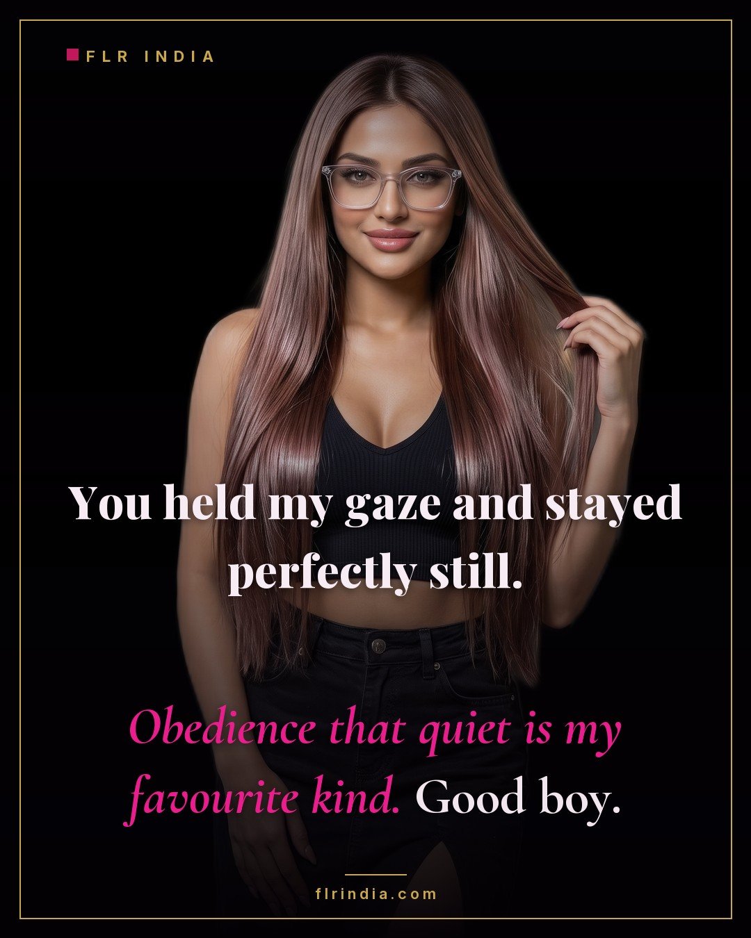 Good boy chastity caption — wife praises her locked husband for still, quiet obedience.