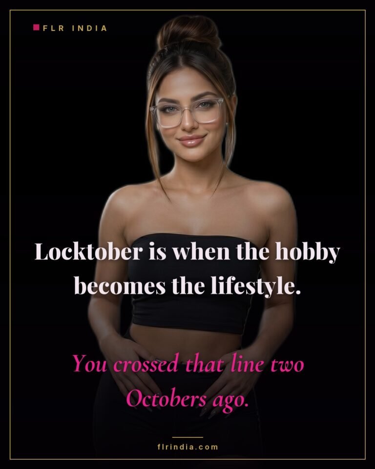 Locktober chastity caption — wife tells her husband Locktober turned his hobby into a lifestyle two years back.