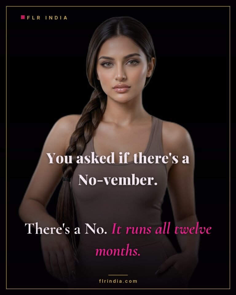 Locktober chastity caption — wife answers her husband: there's a No that runs all twelve months.