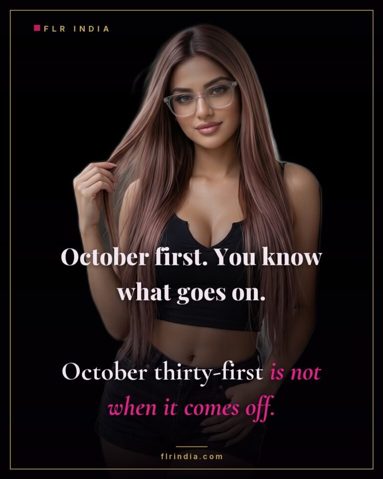 Locktober chastity caption — wife locks her husband on October 1st and warns the 31st isn't when it comes off.