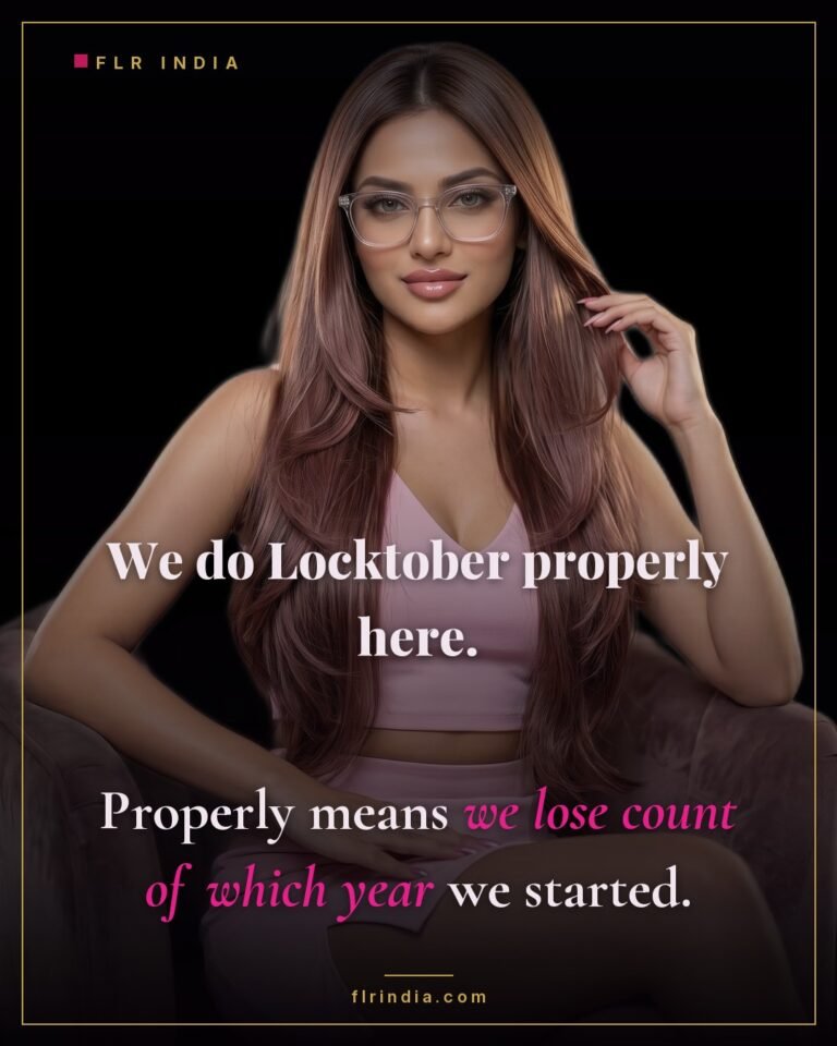 Locktober chastity caption — wife says they do Locktober so properly they've lost count of the starting year.
