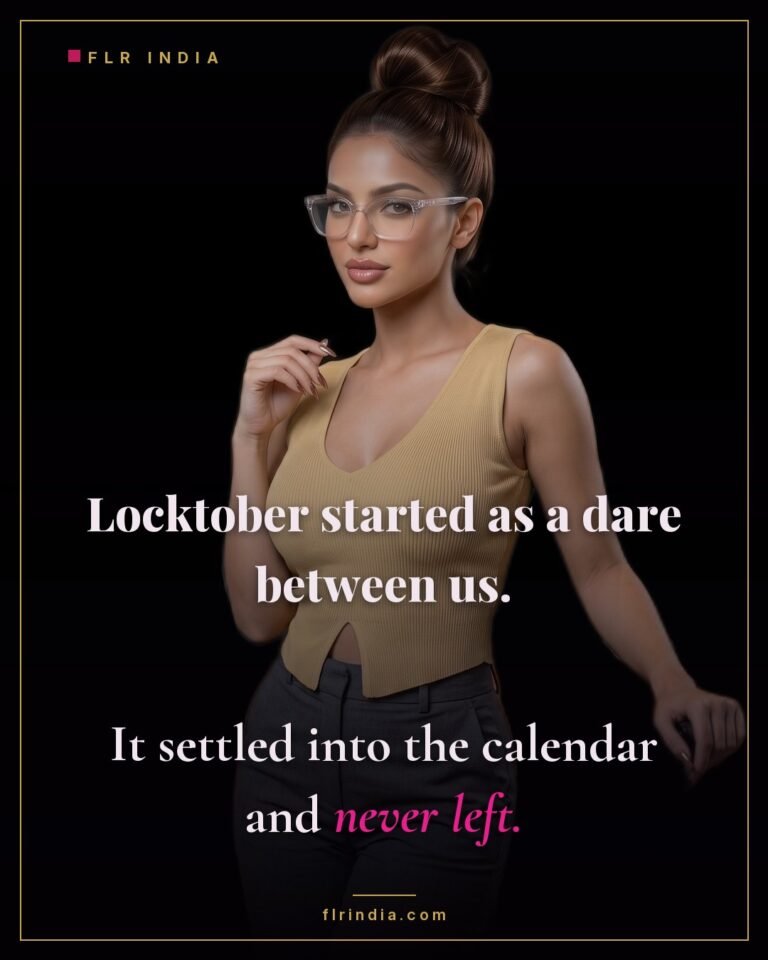 Locktober chastity caption — wife recalls Locktober began as a dare and simply never left their calendar.