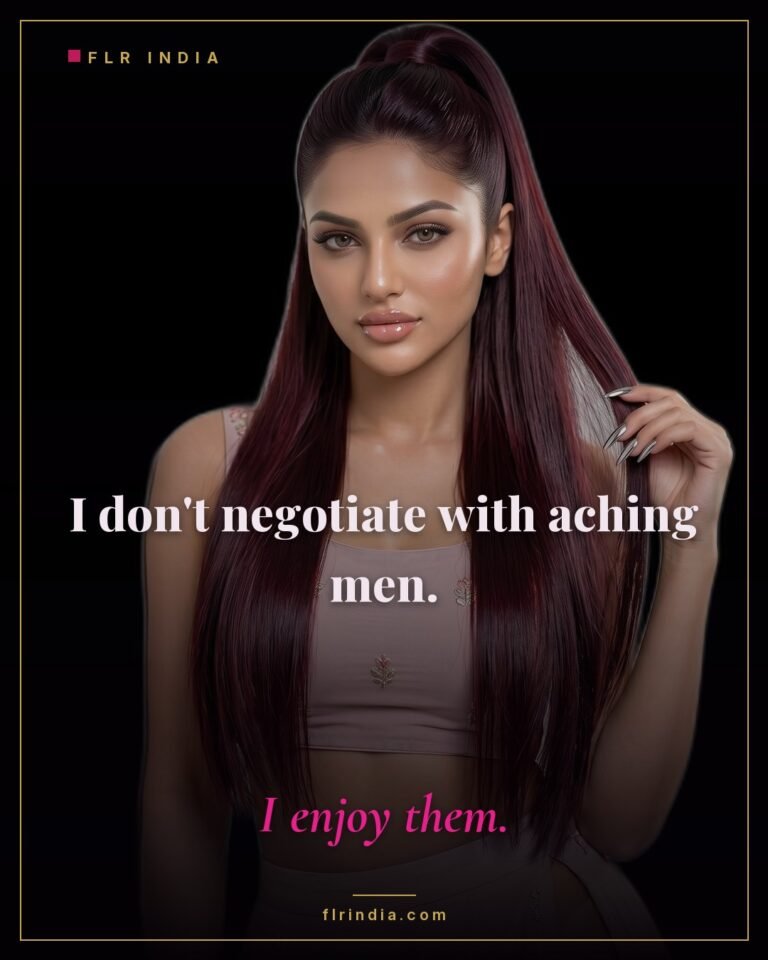 Merciless femdom caption — she does not negotiate with aching men, she enjoys them.