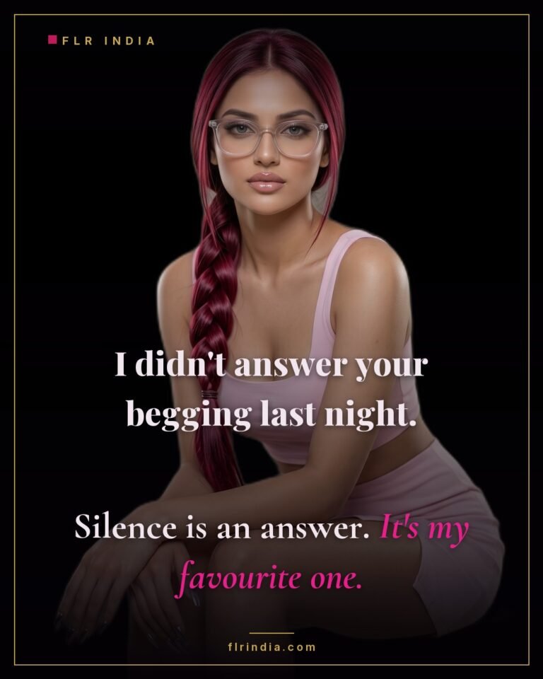 Merciless femdom caption — she met his begging with silence, which is her favourite answer.
