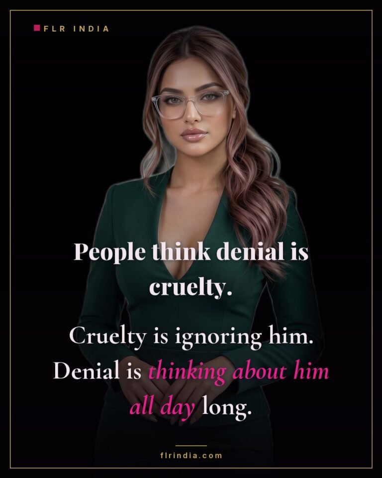 Orgasm denial caption — denial is not cruelty; cruelty is indifference, denial is constant attention.