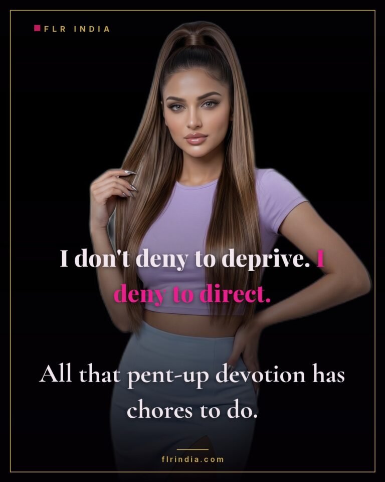 Orgasm denial caption — wife denies her husband to direct his pent-up devotion into service.