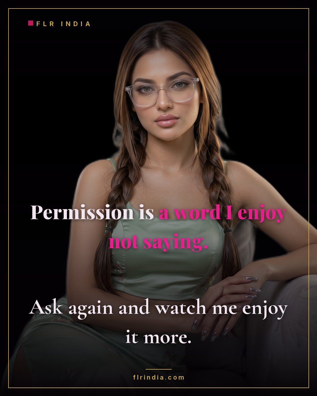 Orgasm denial caption — wife savours withholding permission from her husband.