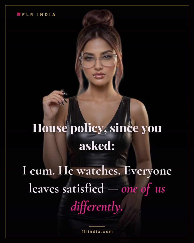 Orgasm denial caption — house policy: she comes, he watches, and everyone leaves satisfied differently.
