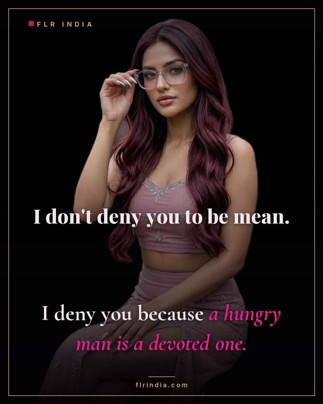 Orgasm denial caption — wife denies her husband to keep him hungry and devoted.