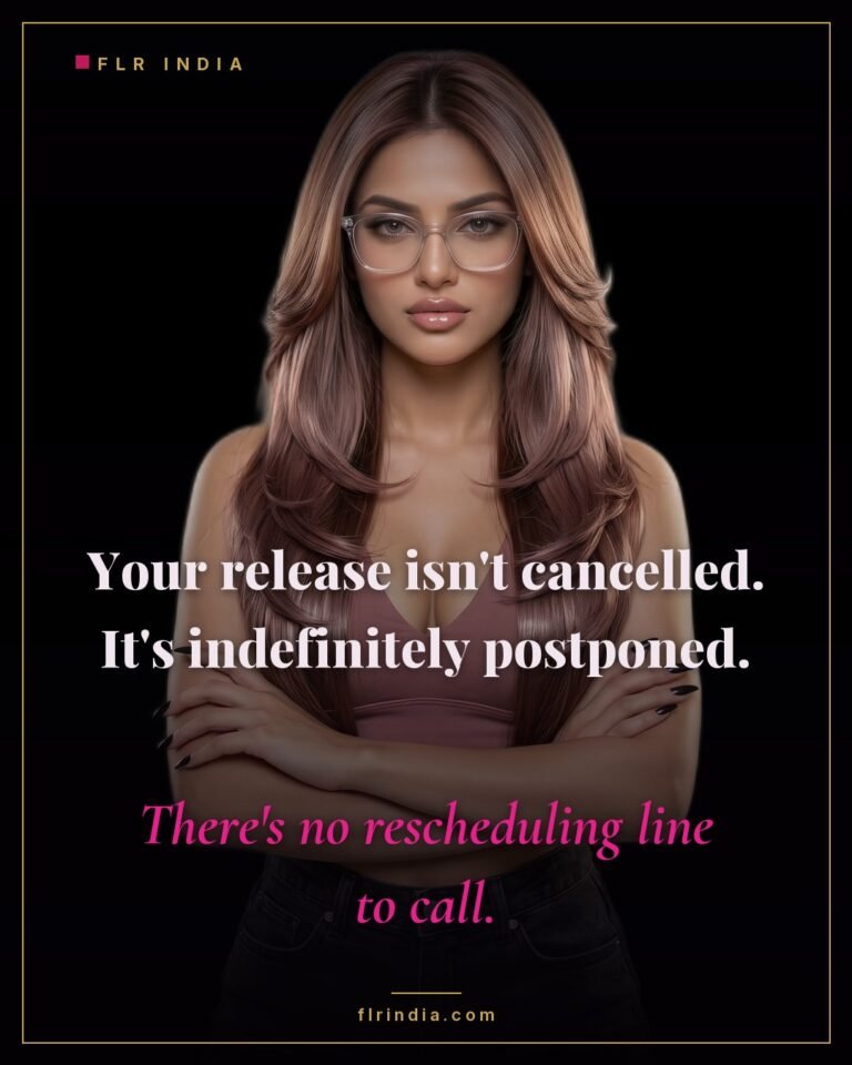 Orgasm denial caption — keyholder wife tells her husband his release is postponed indefinitely with no appeal.