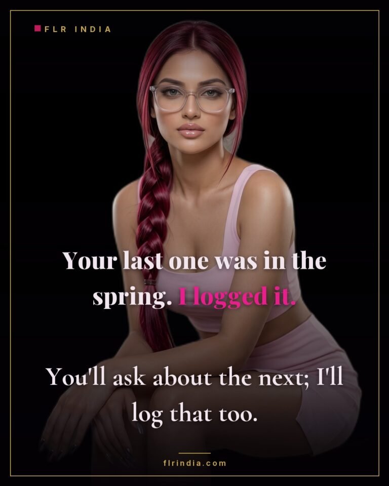 Orgasm denial caption — keyholder wife notes her husband's last orgasm was in spring and she logs every request.