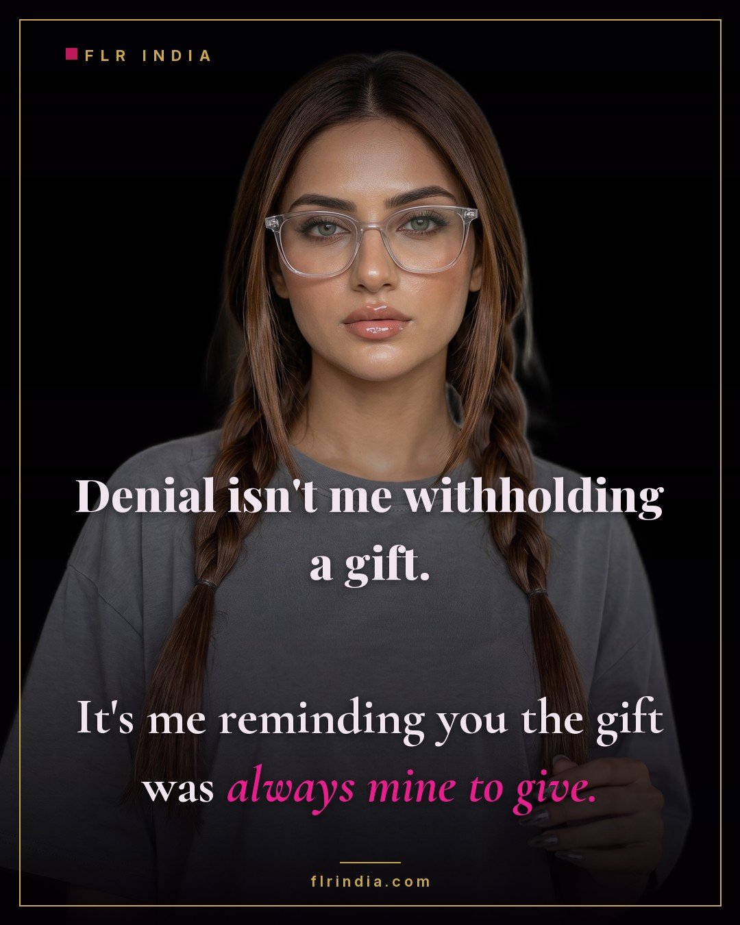 Orgasm denial caption — wife frames her husband's release as a gift that was always hers to grant.