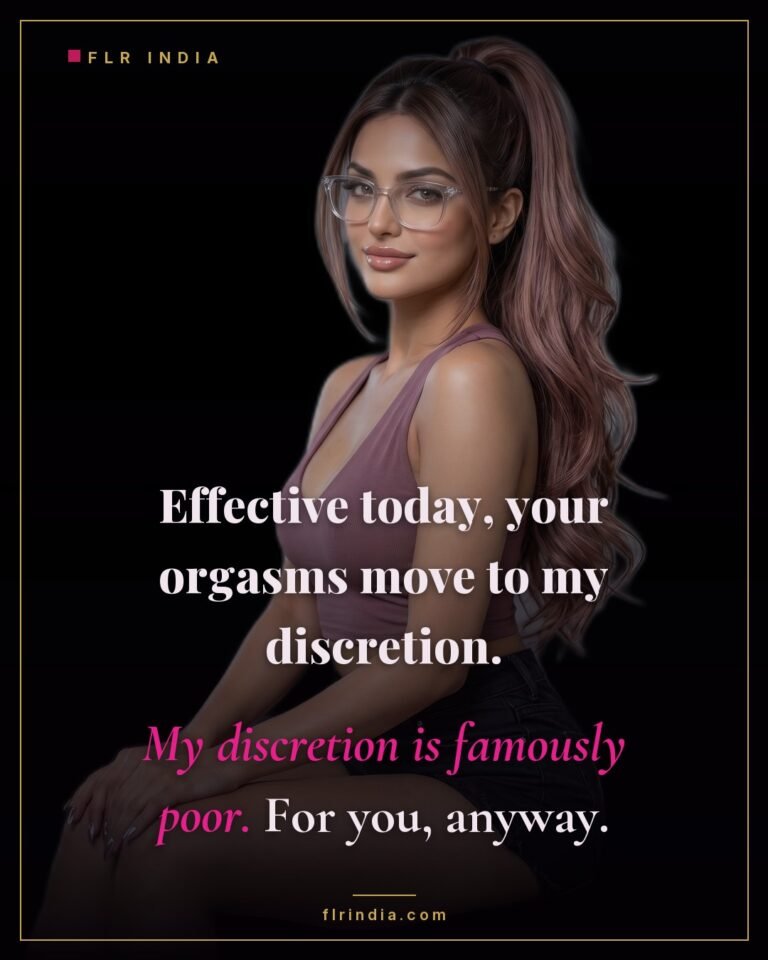 Orgasm denial caption — keyholder wife announces her husband's orgasms are now entirely at her poor discretion.