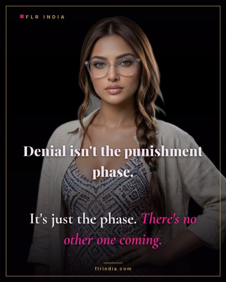 Orgasm denial caption — keyholder wife tells her husband denial isn't a phase before something else, it's permanent.