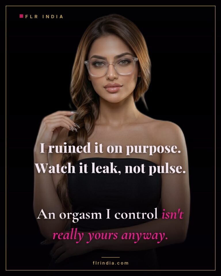 Orgasm denial caption — wife deliberately ruins the orgasm she controls.