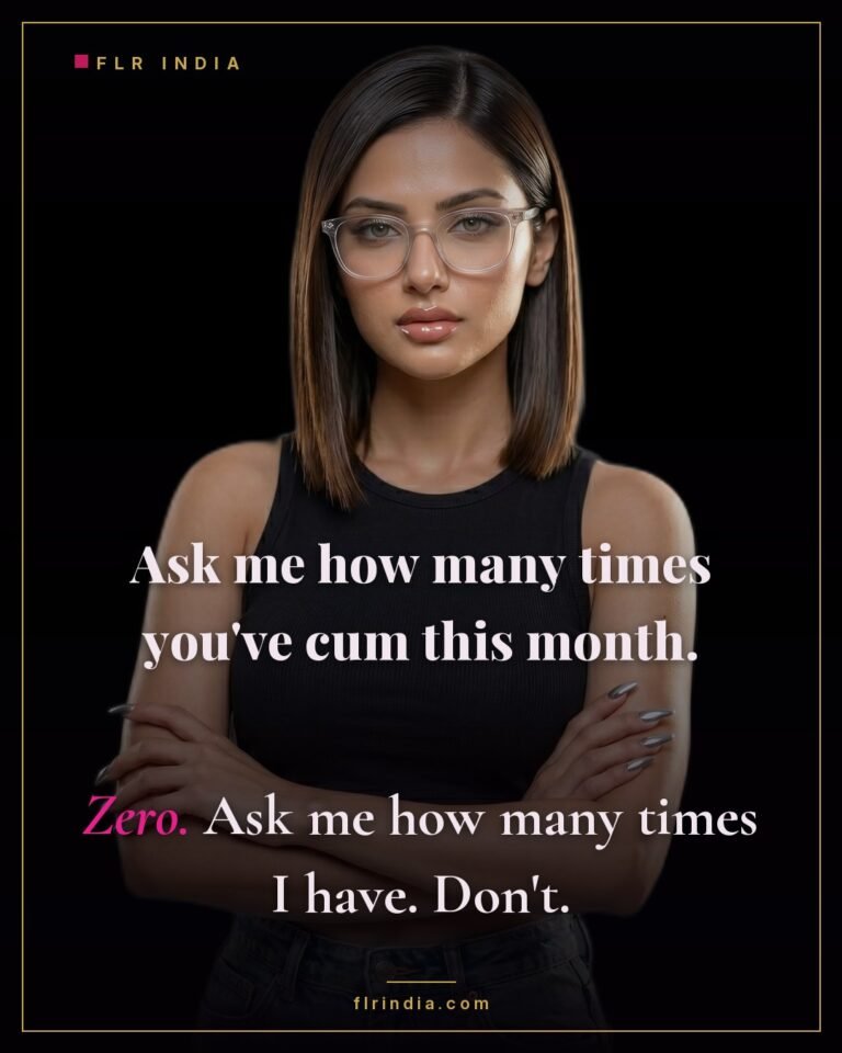 Orgasm denial caption — wife contrasts her husband's zero orgasms with her own.