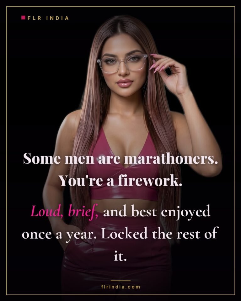 Premature ejaculation caption — wife reframes her quick husband as a firework, best kept caged most of the year.