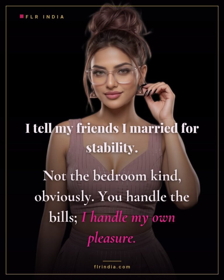 Premature ejaculation caption — wife says she married her premature husband for stability and satisfies herself.