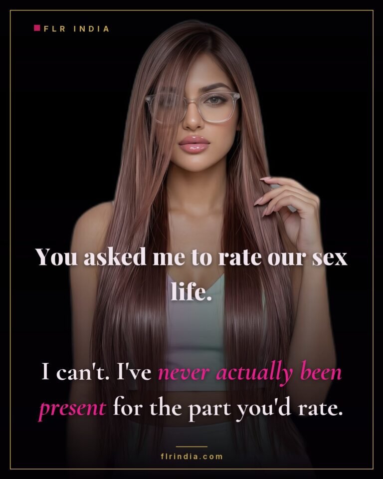 Premature ejaculation caption — wife can't rate their sex life because her husband finishes before she participates.