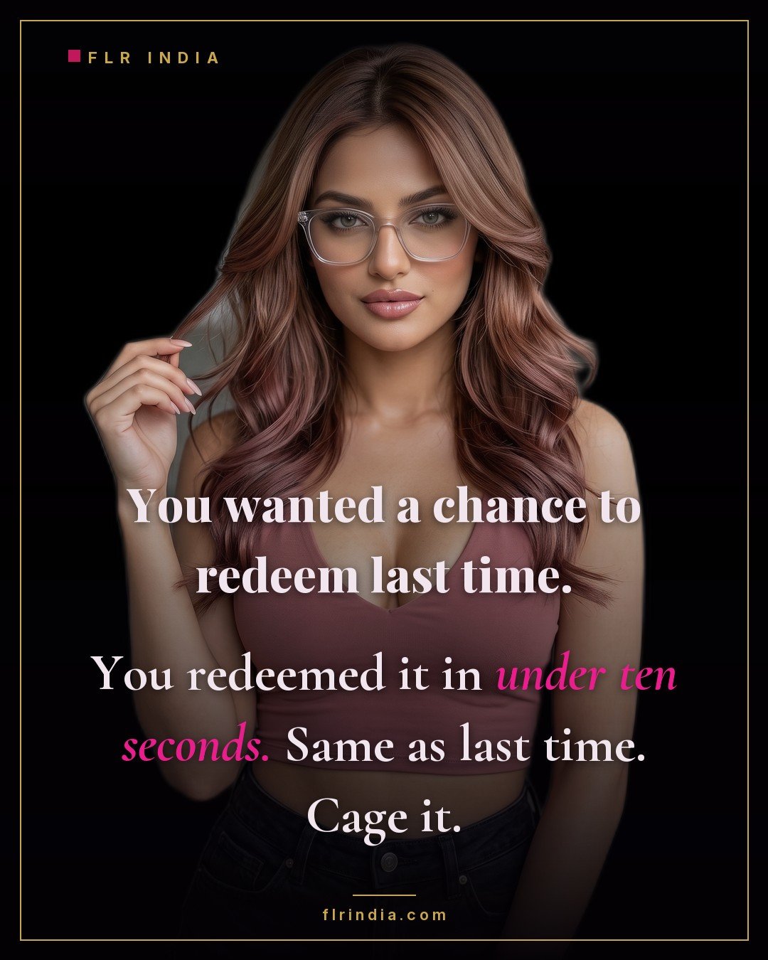 Premature ejaculation caption — wife gives her husband another chance and he finishes in seconds again, so she cages him.