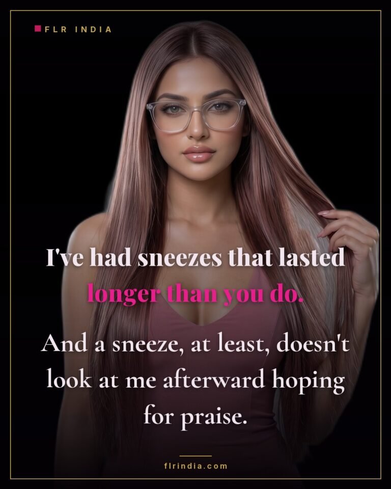 Premature ejaculation caption — wife mocks her husband for lasting less time than a sneeze.