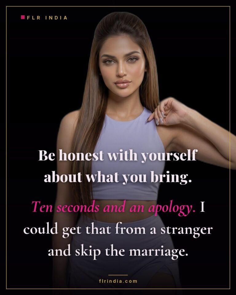 Premature ejaculation caption — wife itemises her premature husband's contribution as ten seconds and an apology.