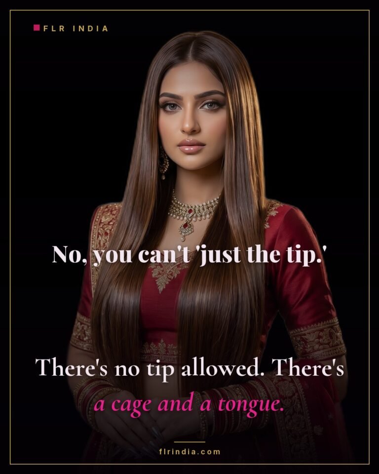 Pussy free caption — wife denies any access; her husband gets a cage and a tongue.