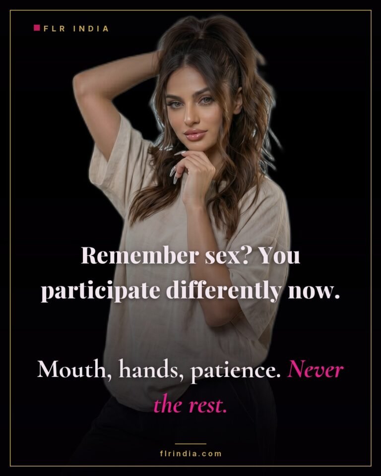 Pussy free caption — wife limits her husband to mouth, hands and patience, never penetration.