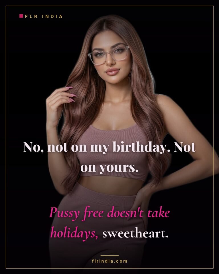 Pussy free caption — wife denies her husband any birthday exception, pussy free with no holidays.