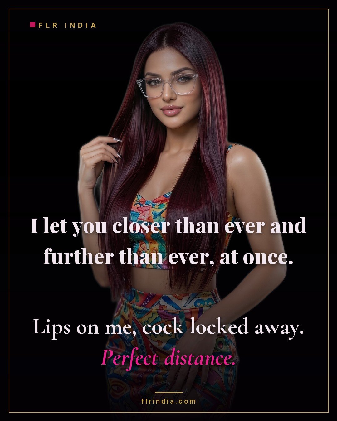 Pussy free caption — wife keeps her husband's lips close and his caged cock far.