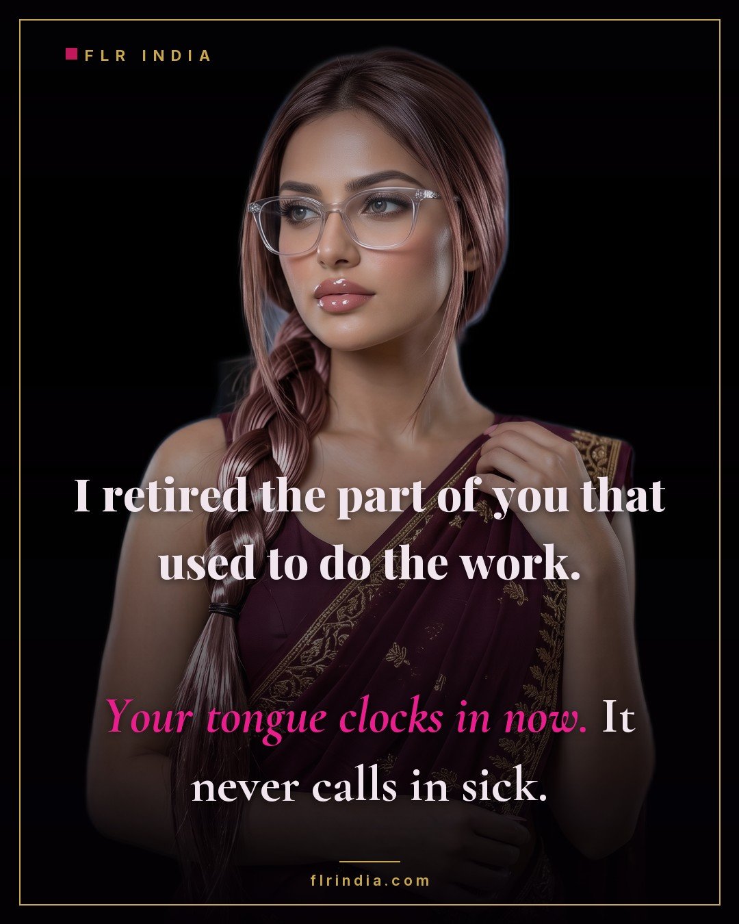 Pussy free caption — wife tells her husband his tongue has replaced his cock and never calls in sick.