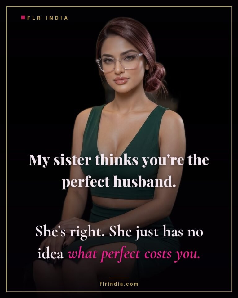 Chastity caption — wife's sister thinks he's the perfect husband, not knowing what it costs him.