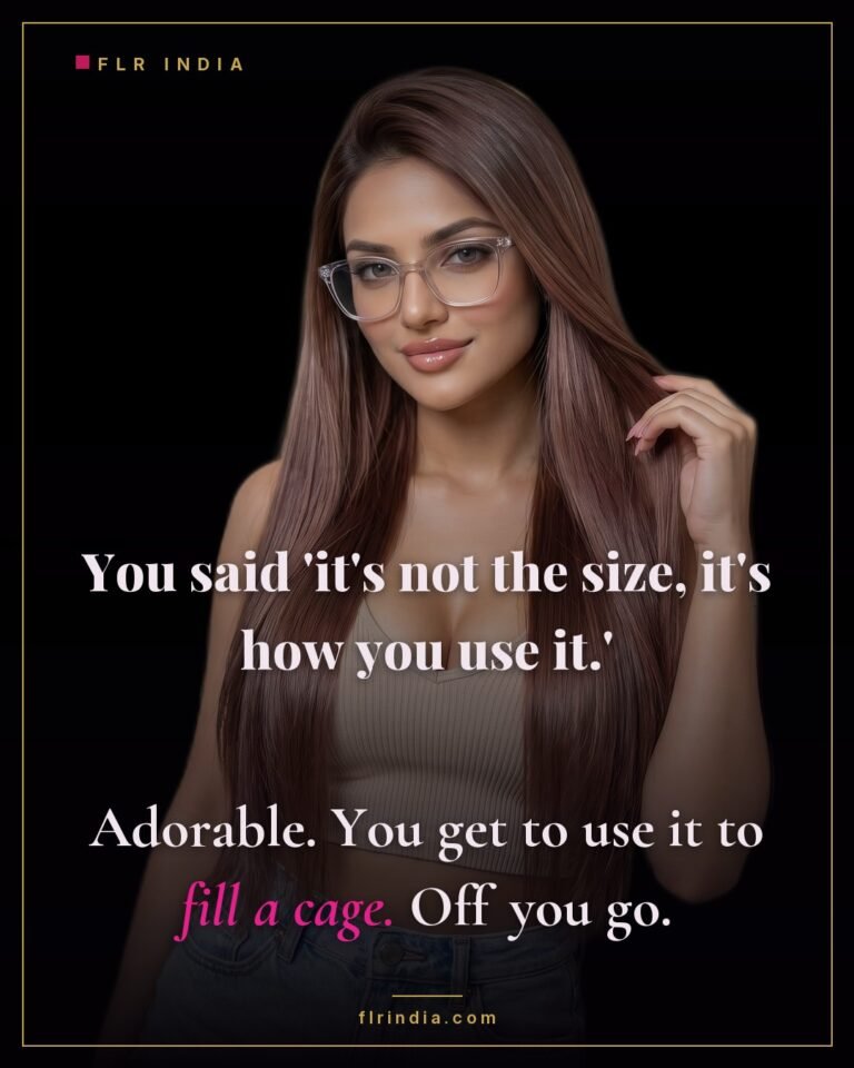 SPH caption — wife turns the it's-how-you-use-it line into locking her small husband's penis.