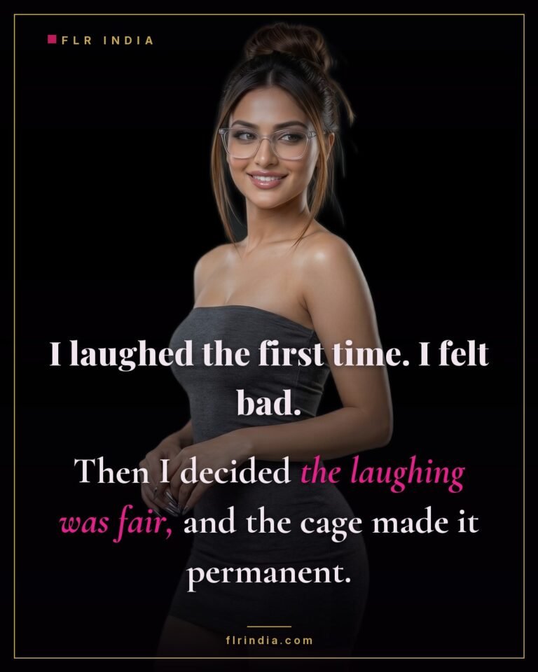 SPH caption — wife admits laughing at her husband's small size and deciding it was fair.