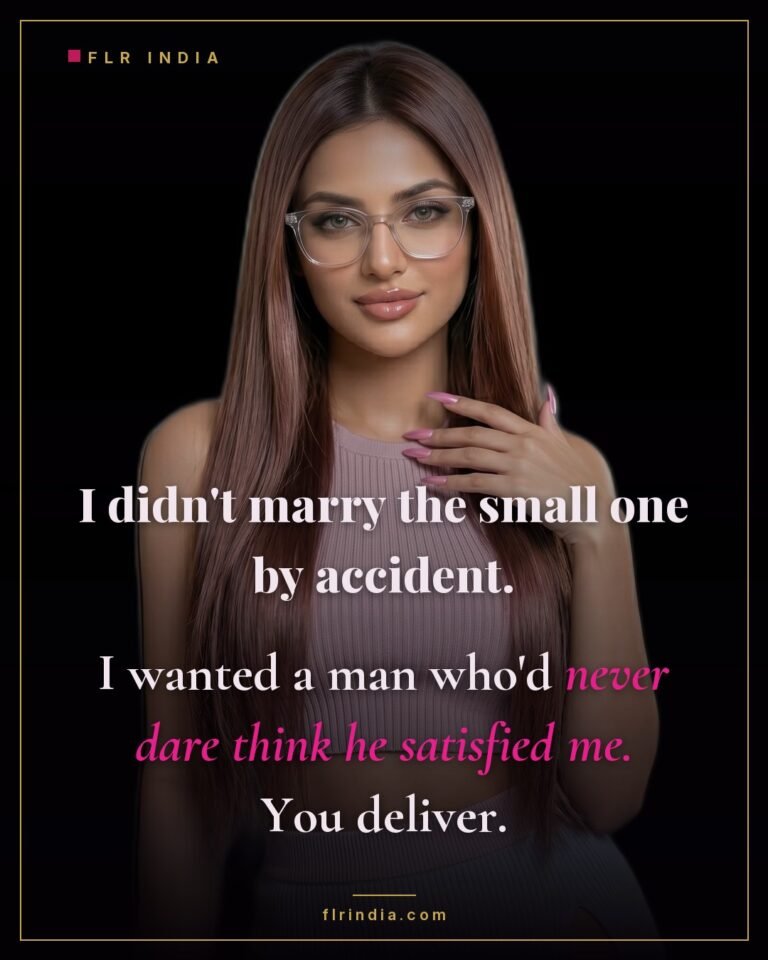 SPH caption — wife says she deliberately chose a small husband who could never think he satisfied her.