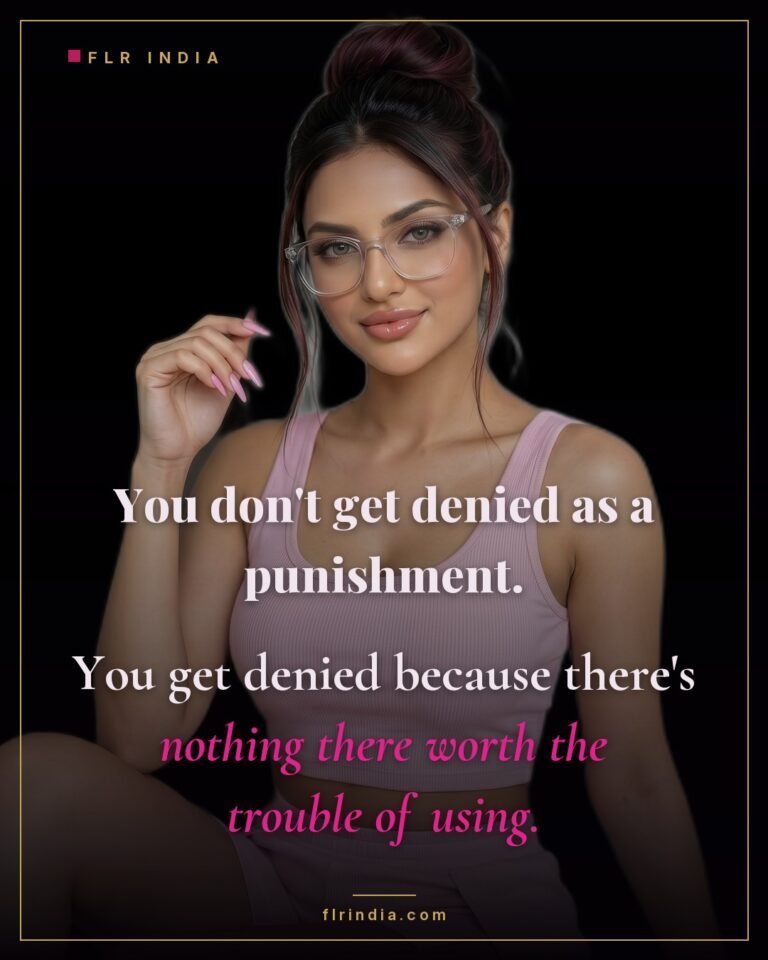 SPH caption — wife denies her husband because his small penis isn't worth using.