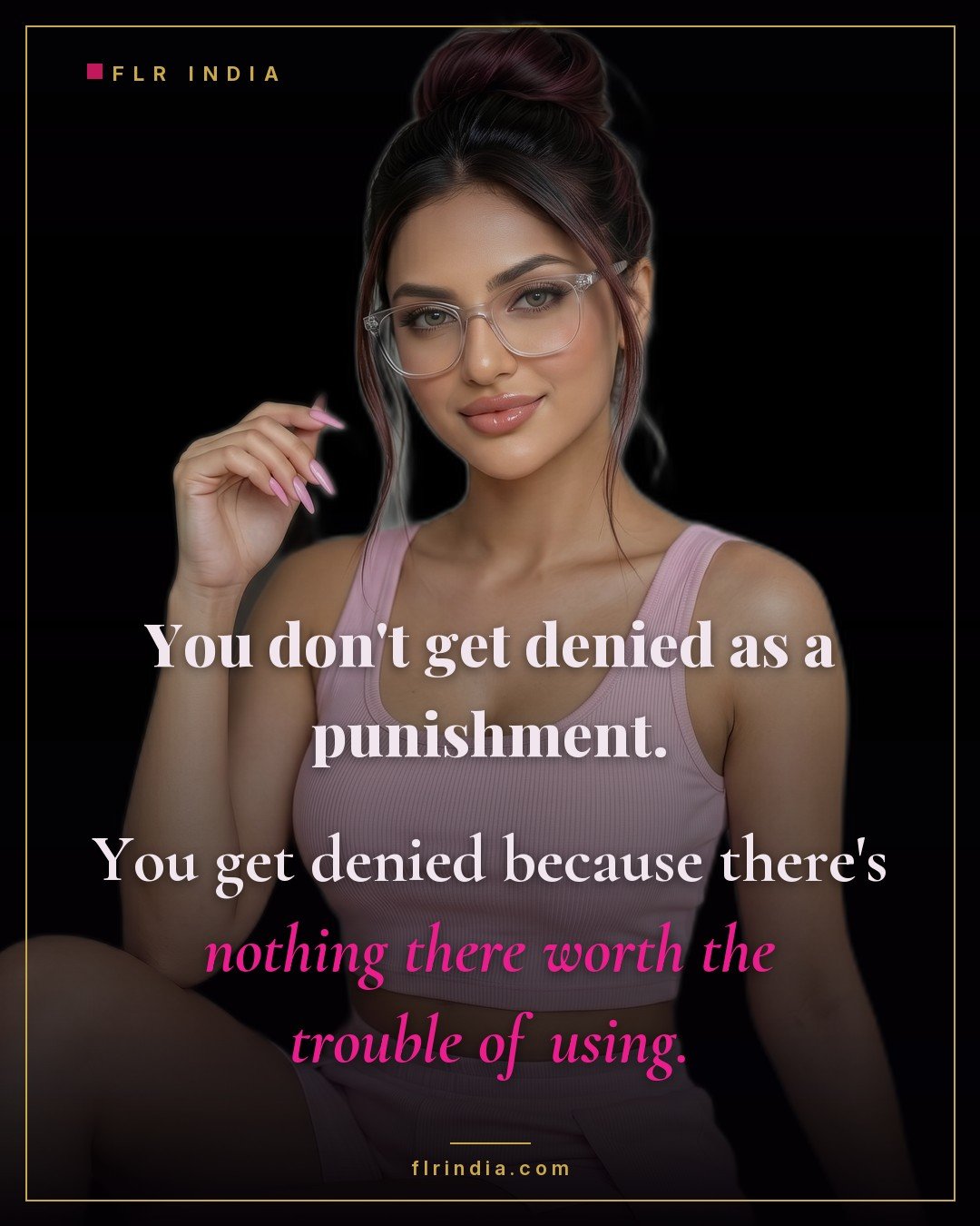SPH caption — wife denies her husband because his small penis isn't worth using.