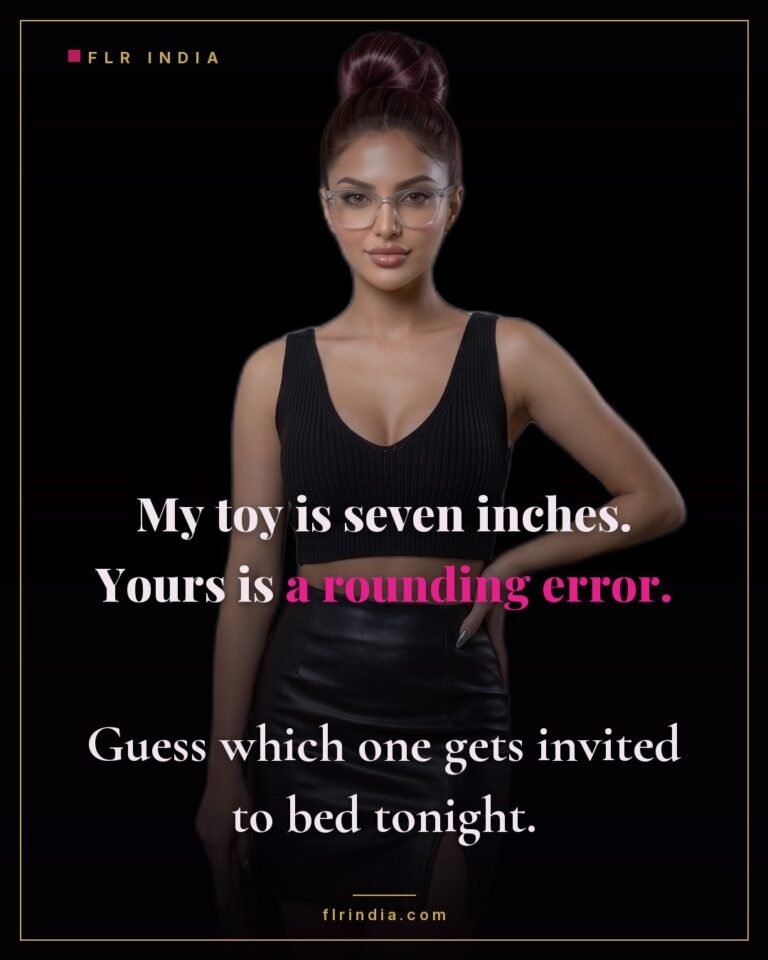 SPH caption — wife compares her seven-inch toy to her husband's tiny size and picks the toy.