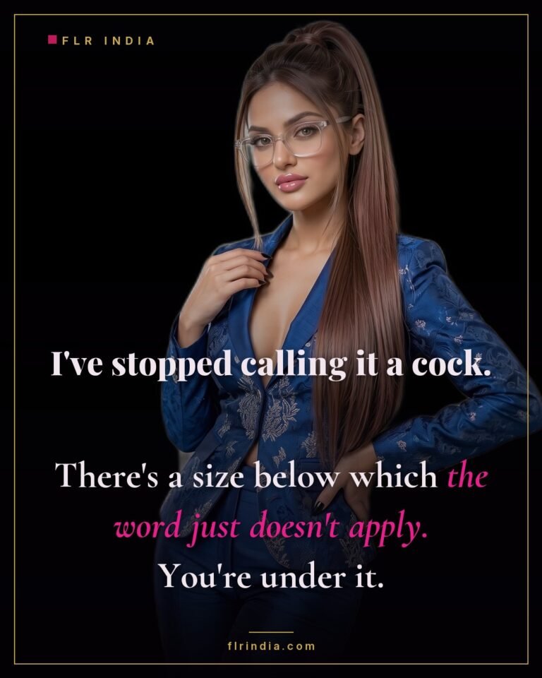 SPH caption — wife mocks her husband's size as too small to even call a cock.
