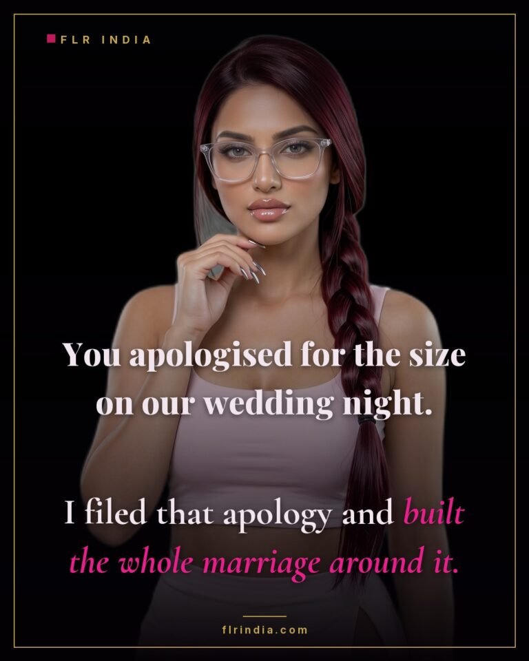 SPH caption — wife recalls her husband apologising for his small size on their wedding night.