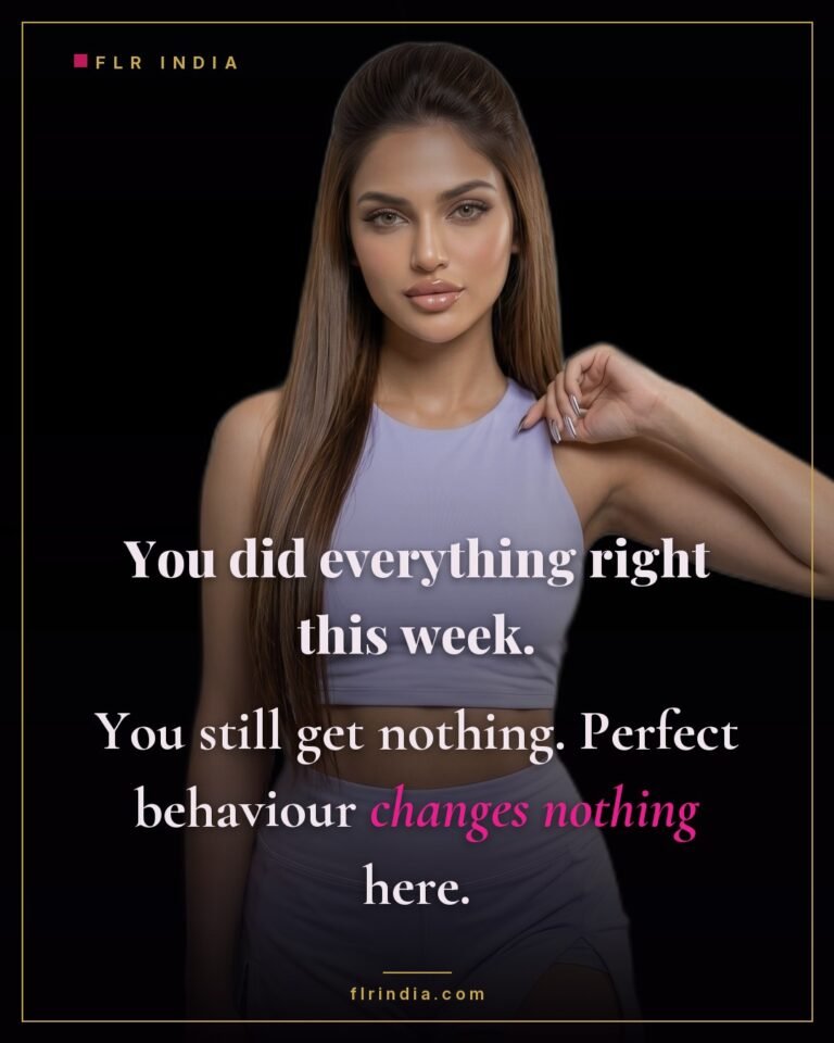 Strict chastity caption — he did everything right and still gets nothing; perfection changes nothing.