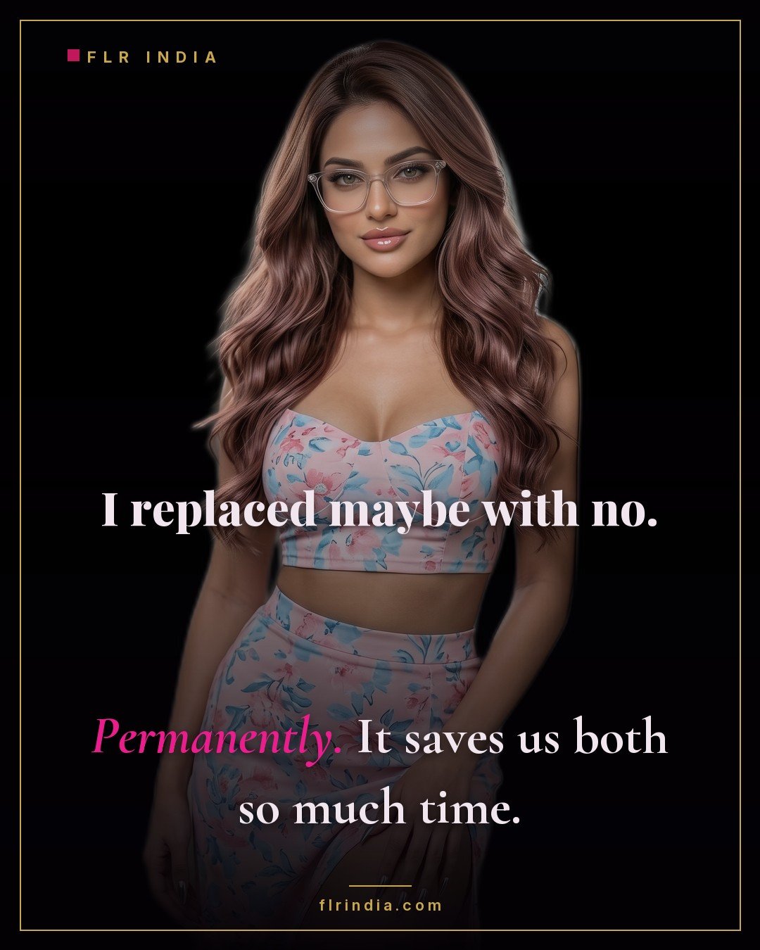 Strict femdom caption — she permanently replaced maybe with no; it saves them both so much time.