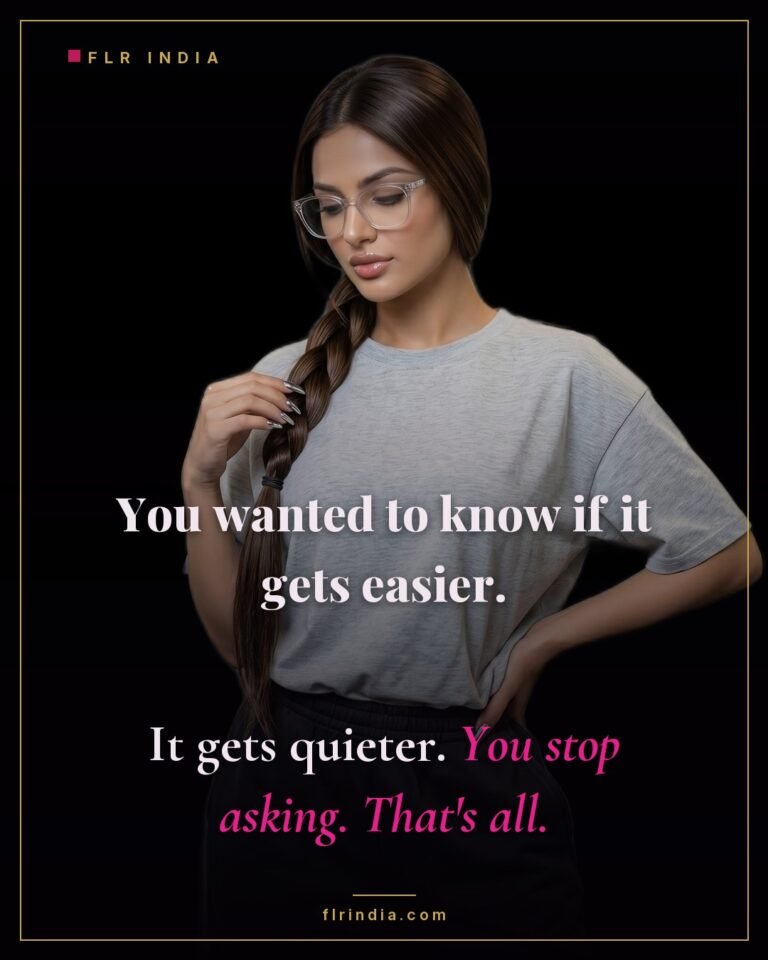 Strict FLR chastity caption — strict wife tells her husband it doesn't get easier, only quieter as he stops asking.