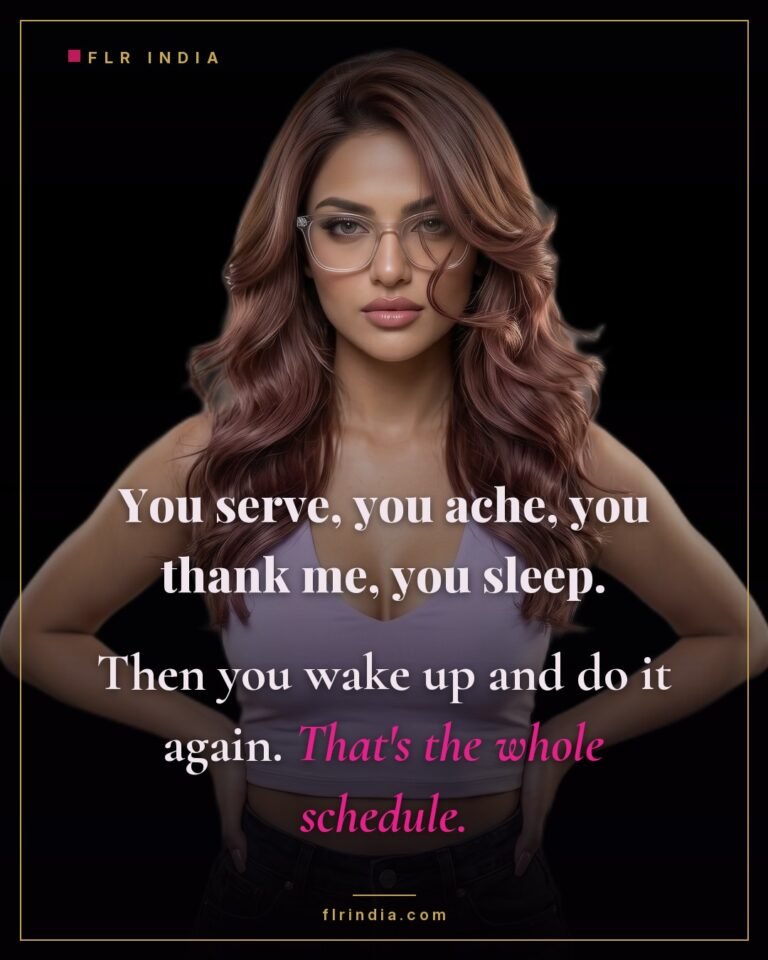 Strict FLR chastity caption — strict wife lays out her husband's whole day: serve, ache, thank, sleep, repeat.