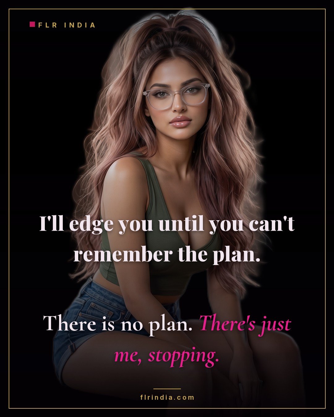 Tease and denial caption — wife edges her husband endlessly; the only plan is her stopping.