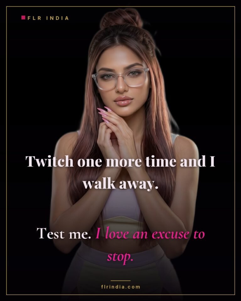 Tease and denial caption — wife threatens to stop, admitting she enjoys any excuse to deny him.