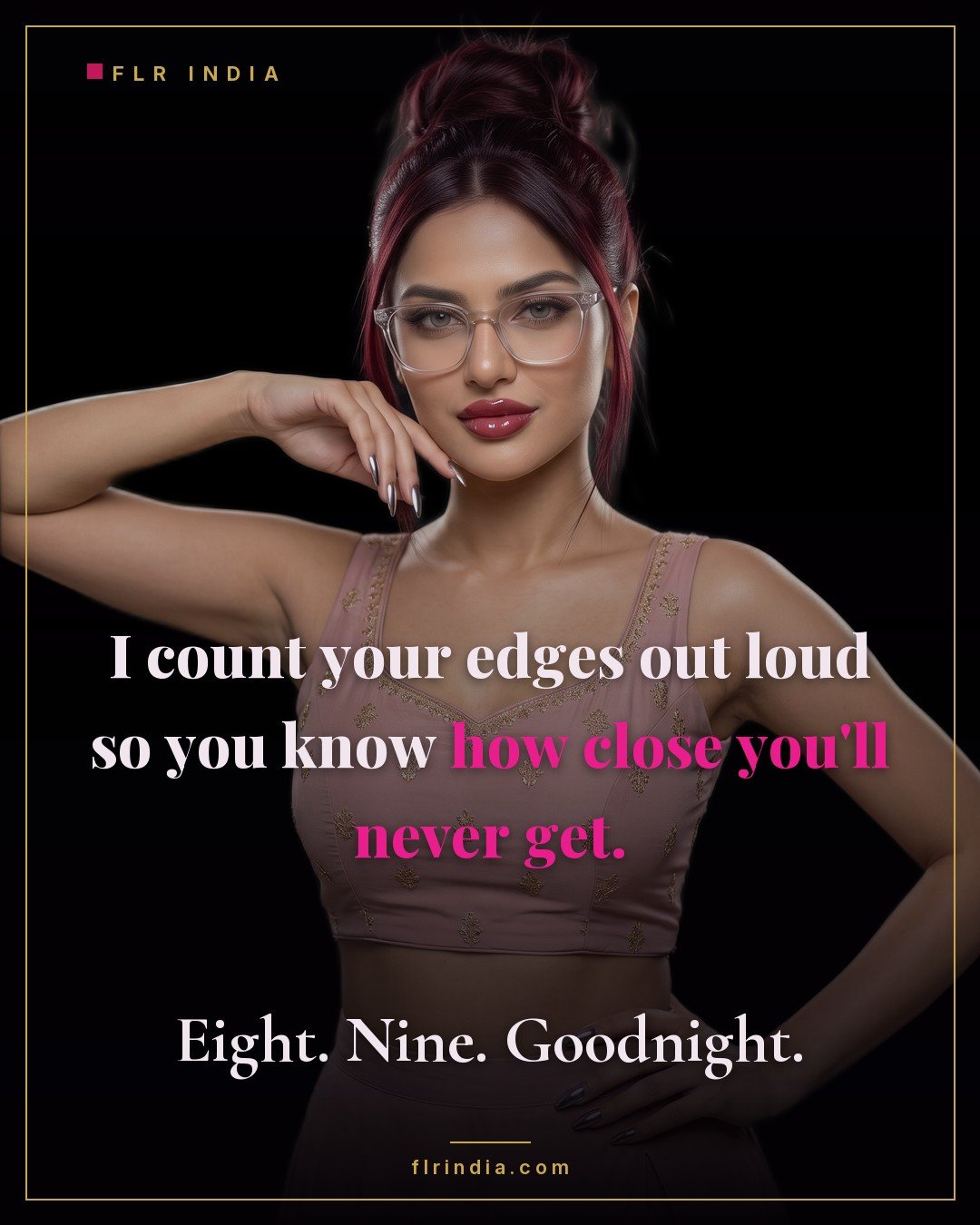 Tease and denial caption — wife counts her husband's edges aloud and sends him to bed unfinished.