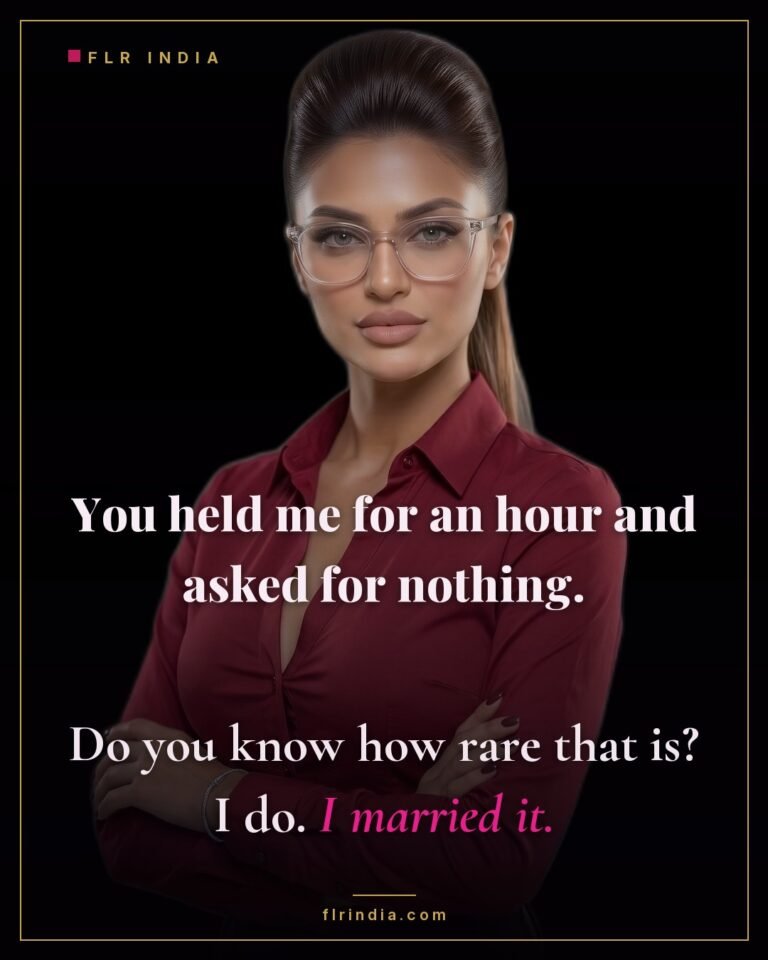 Intimate wife-voice chastity caption — wife marvels that her husband held her an hour and asked for nothing in return.